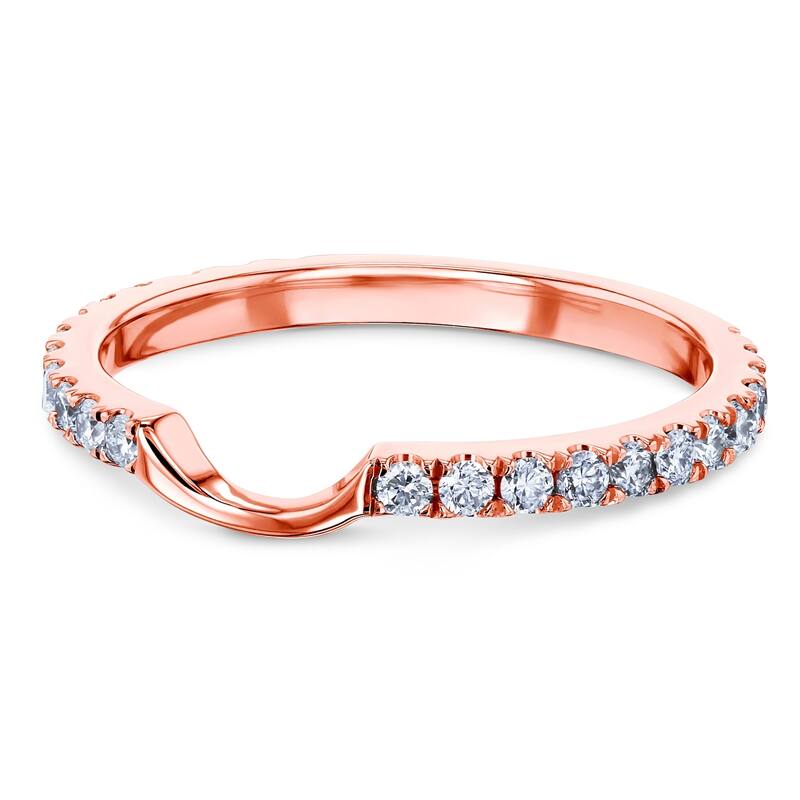 Annello by Kobelli 1/3ct TDW Diamond Notched Wedding Band