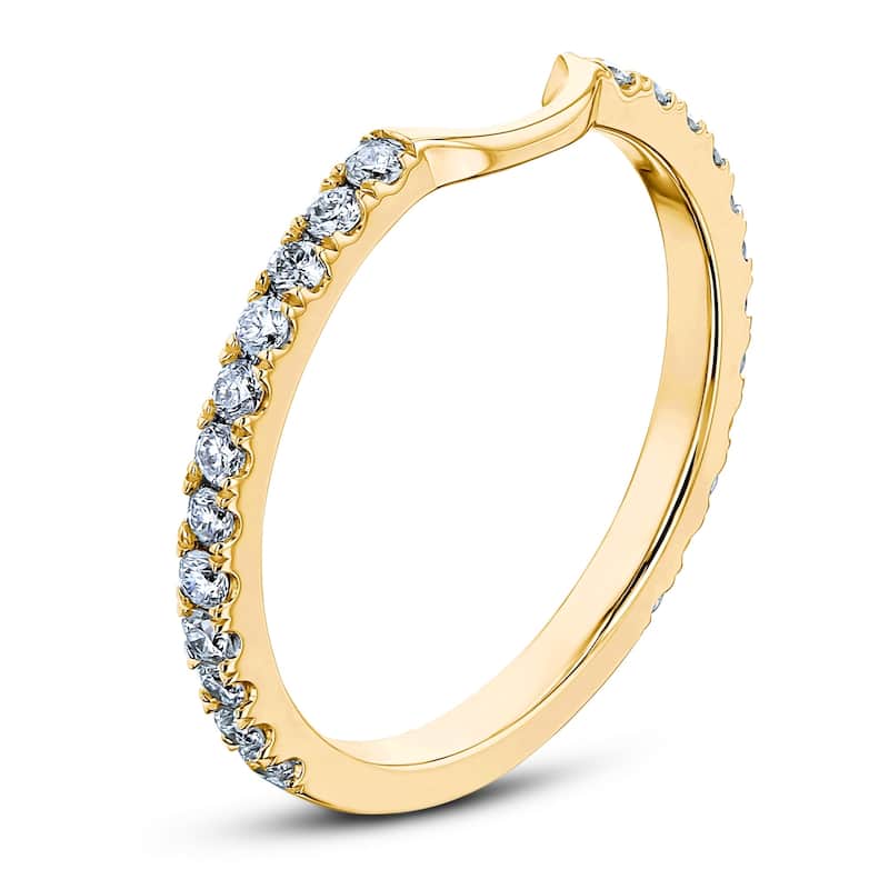 Annello by Kobelli 1/3ct TDW Diamond Notched Wedding Band