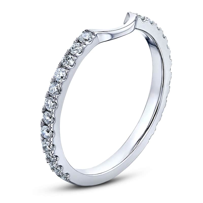 Annello by Kobelli 1/3ct TDW Diamond Notched Wedding Band