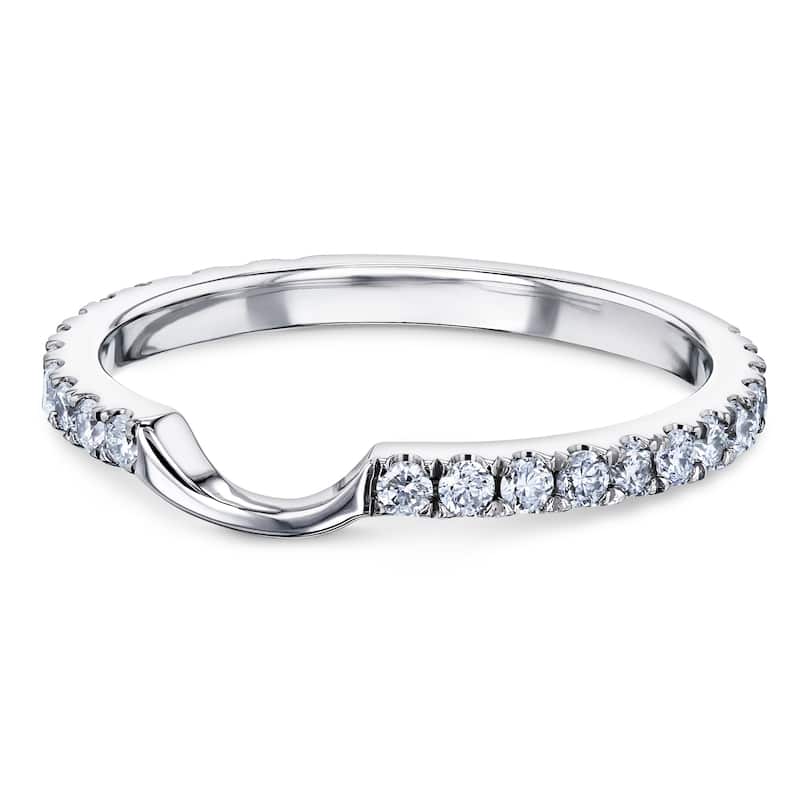 Annello by Kobelli 1/3ct TDW Diamond Notched Wedding Band