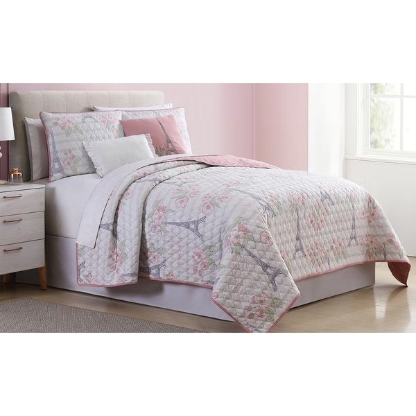 Amrapur Overseas Provins 5-Piece Reversible Quilted Coverlet Set
