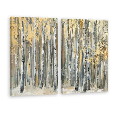 Handmade Autumn Forest Diptych