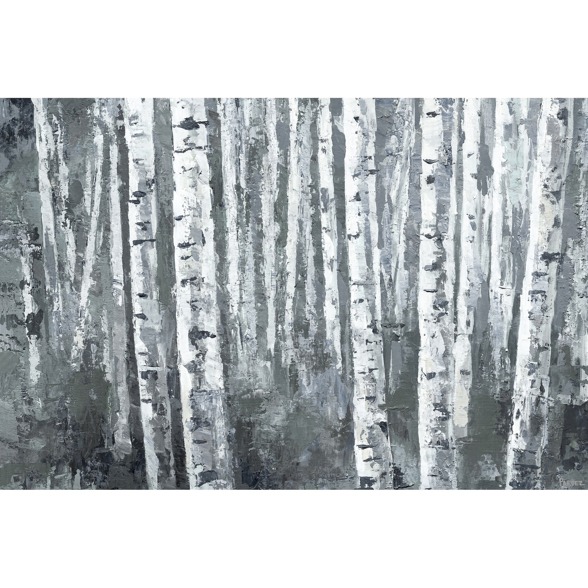 Handmade Dusky Tree Trunk Forest Print on Wrapped Canvas