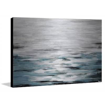 'Reflective Sea' Painting Print on Brushed Aluminum