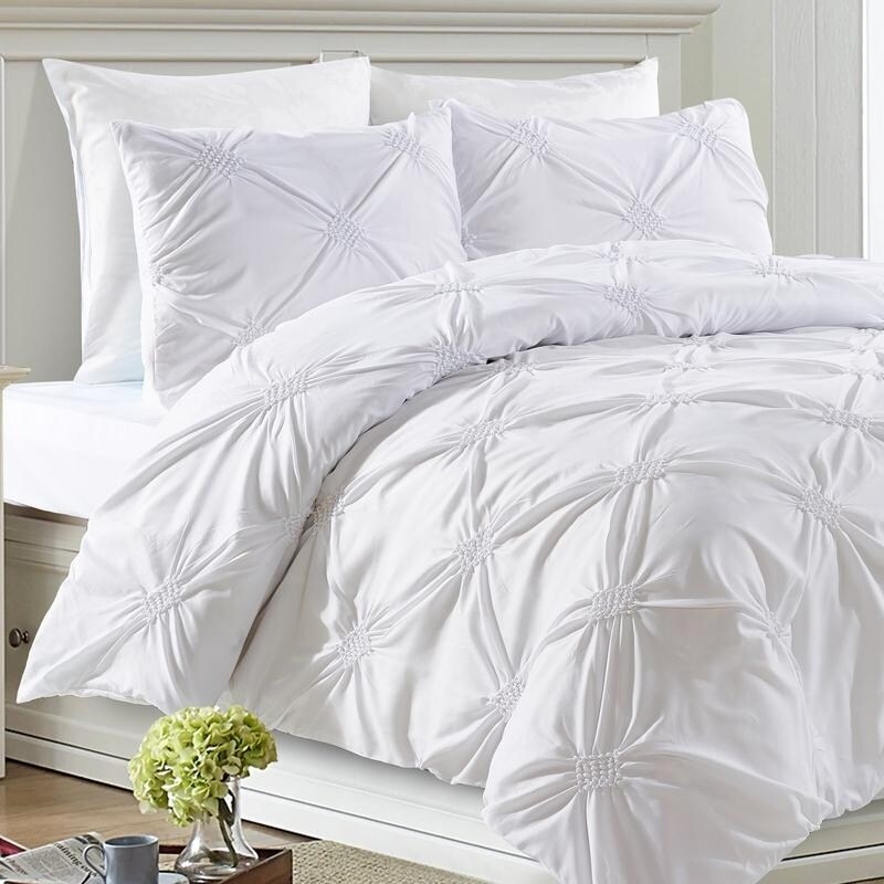 Shop Bella Duvet Set White Machine Washable Includes 1 Duvet 2