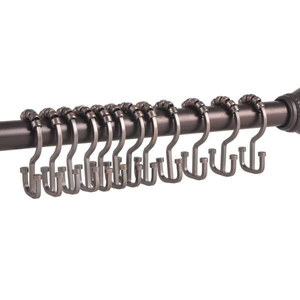 Shop Utopia Alley Deco Flat Double Roller Shower Curtain Hooks
