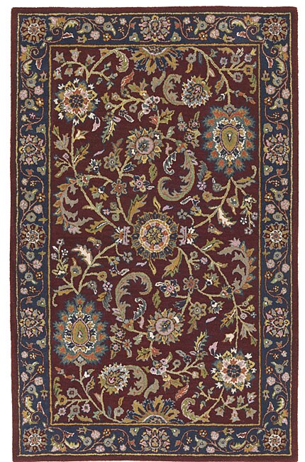 Handmade Elite Floral Traditional Wool Rug (8 X 11)