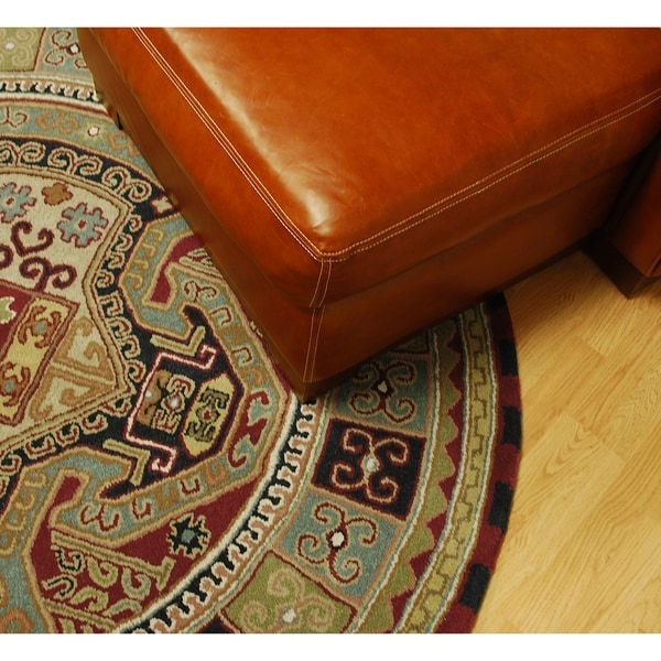 Handmade Elite Traditional Wool Rug (6' Round)