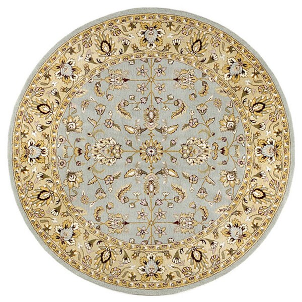 Handmade Elite Traditional Blue Wool Rug (6' Round) Free Shipping Today Overstock 10862916