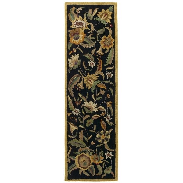Handmade Elite Transitional Wool Runner Rug (2'6 x 8') - 2'6 x 8'