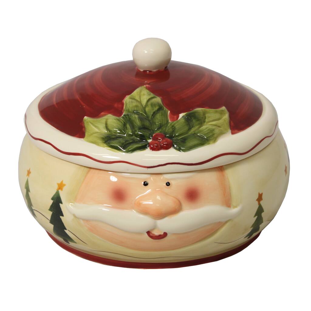 Santa Claus Hand-painted Large Soup Bowl