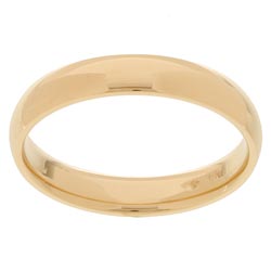 14k Yellow Gold Men's 5-mm Comfort Fit Wedding Band - Free Shipping ...
