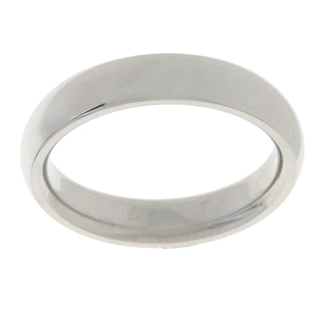 Polished Platinum Comfort Fit Wedding Band