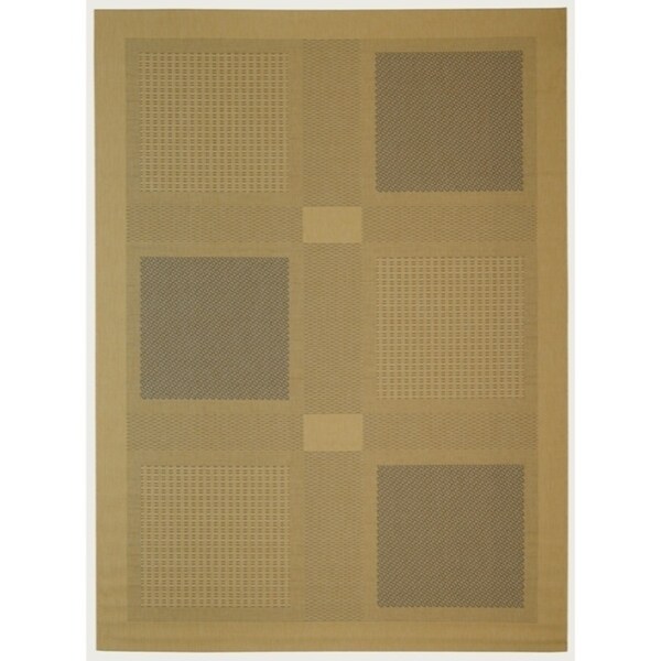 Safavieh Lakeview Natural/ Blue Indoor/ Outdoor Rug - 8' X 11'