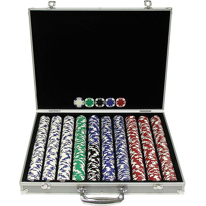 1000 Piece Texas Hold'em Poker Chip Set