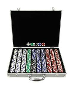 1000 Piece Texas Hold'em Poker Chip Set