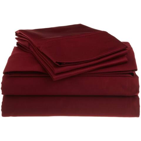 Superior 1200 Thread Count Egyptian Cotton Solid Bed Sheet Set