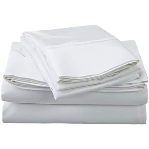 Superior 1200 Thread Count Egyptian Cotton Solid Bed Sheet Set