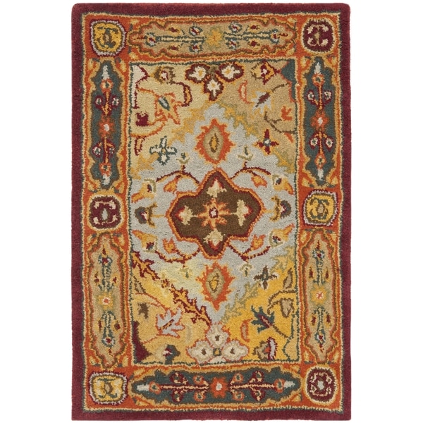 Safavieh Handmade Heritage Traditional Bakhtiari Multi/ Red Wool Rug - 2' x 3'