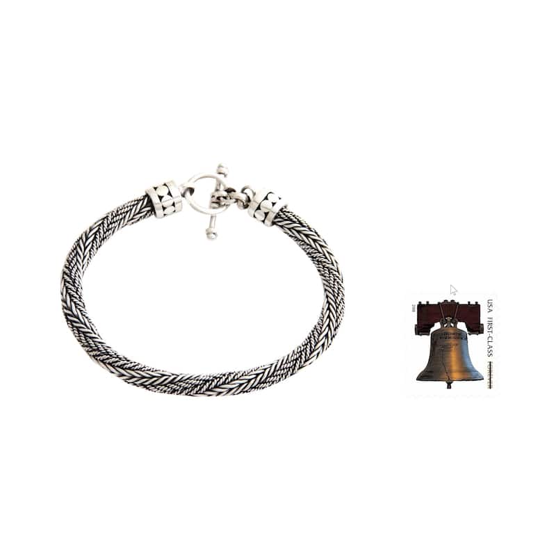 NOVICA Handmade Unity Sterling Silver Bracelet (Indonesia)
