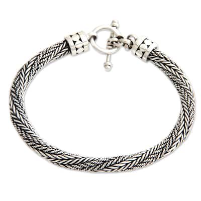 NOVICA Handmade Unity Sterling Silver Bracelet (Indonesia)