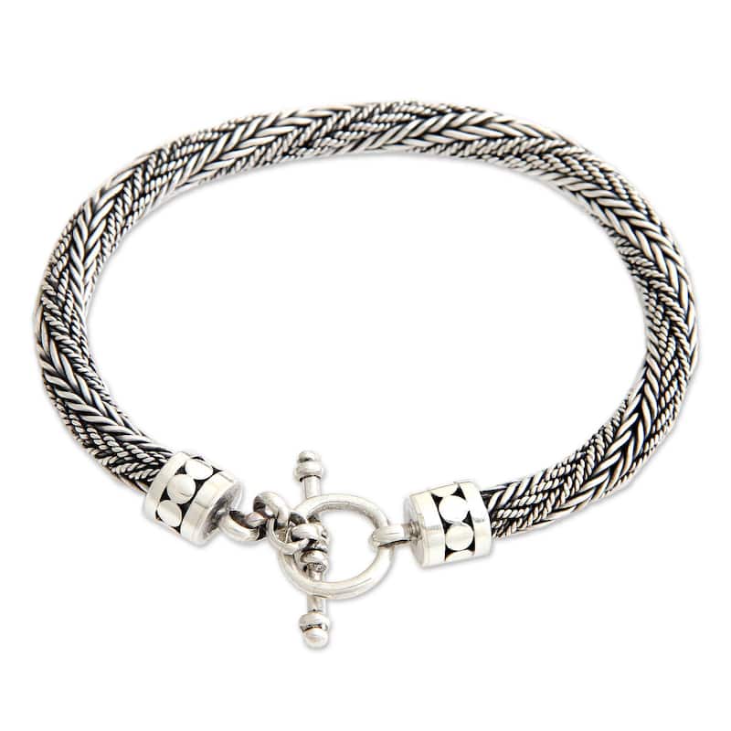 NOVICA Handmade Unity Sterling Silver Bracelet (Indonesia)