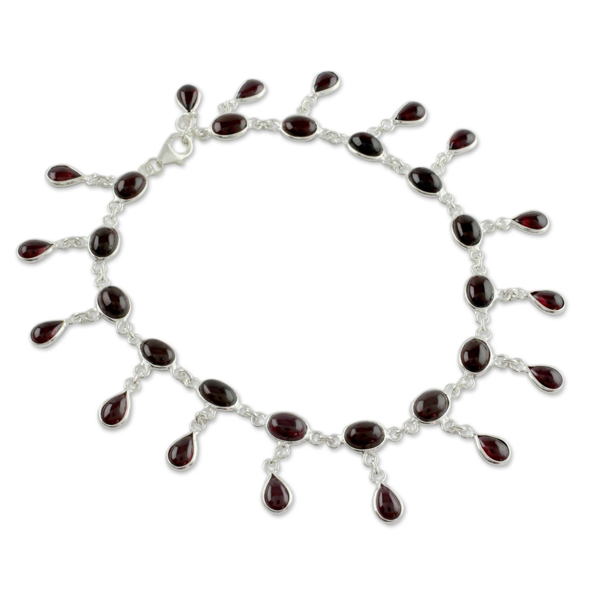 garnet ankle bracelet