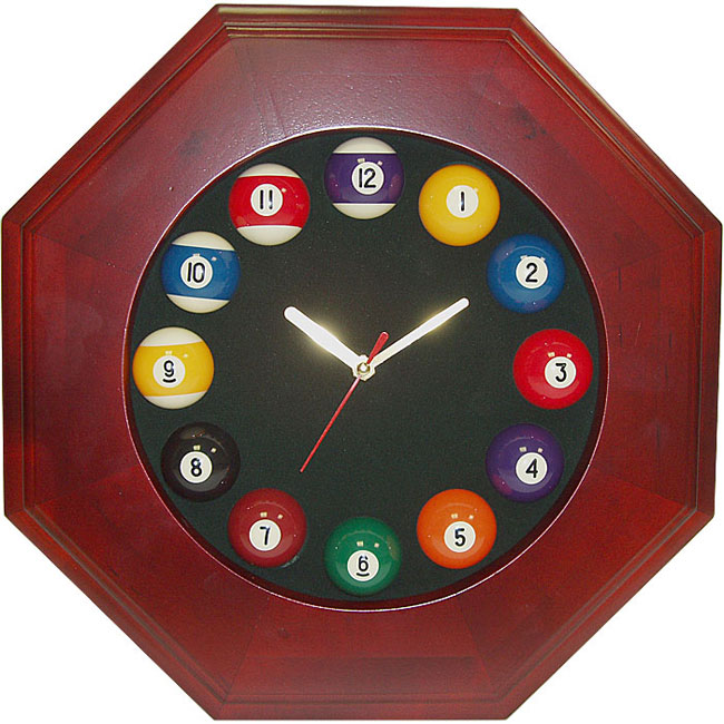 Octagonal Billiards Wall Clock