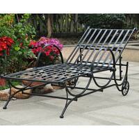 International Caravan Mandalay Multi-Position Iron Chaise Lounge