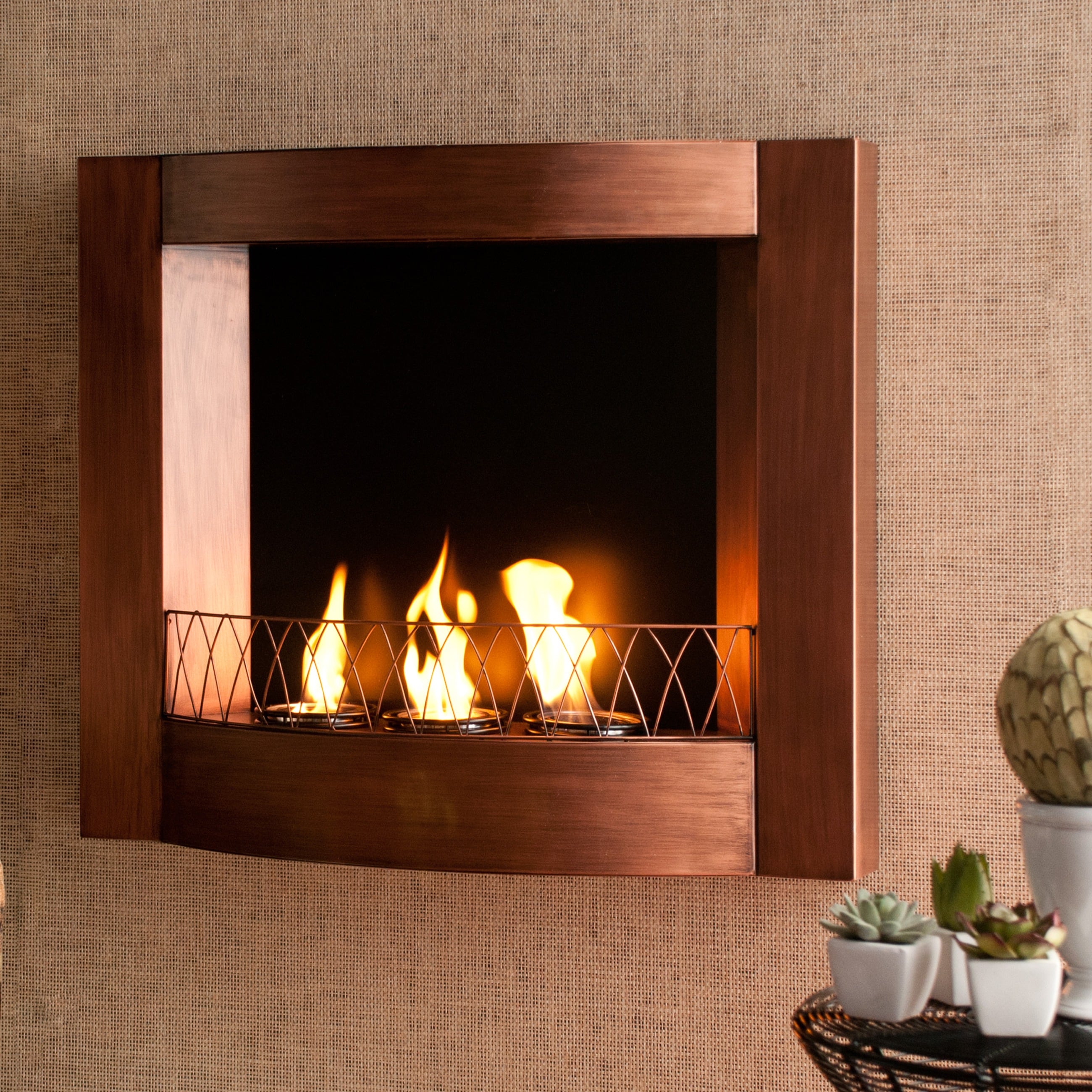 Shop Addison Copper Wall Mount Fireplace Overstock 2682289