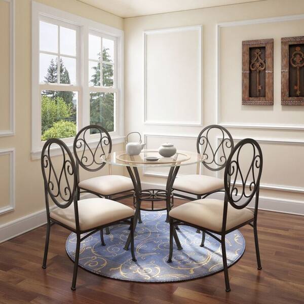 SEI Furniture Celandine Dark Brown Iron Dining Table