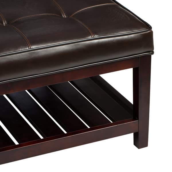 Copper Grove Hudson Dark Brown Leather Ottoman Free Copper Grove Hudson Dark Brown Leather Ottoman Free