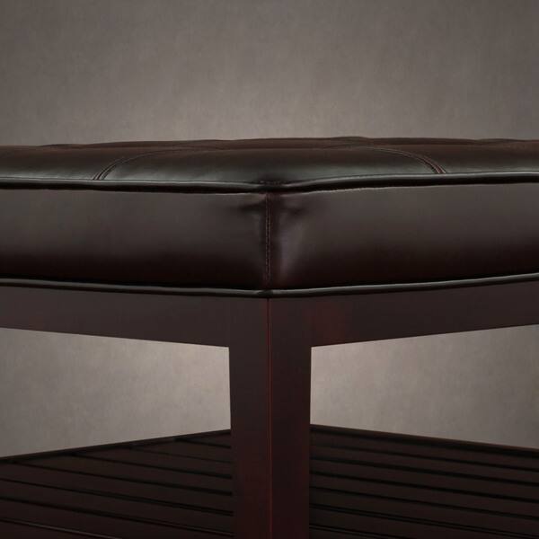 Copper Grove Hudson Dark Brown Leather Ottoman Free Copper Grove Hudson Dark Brown Leather Ottoman Free