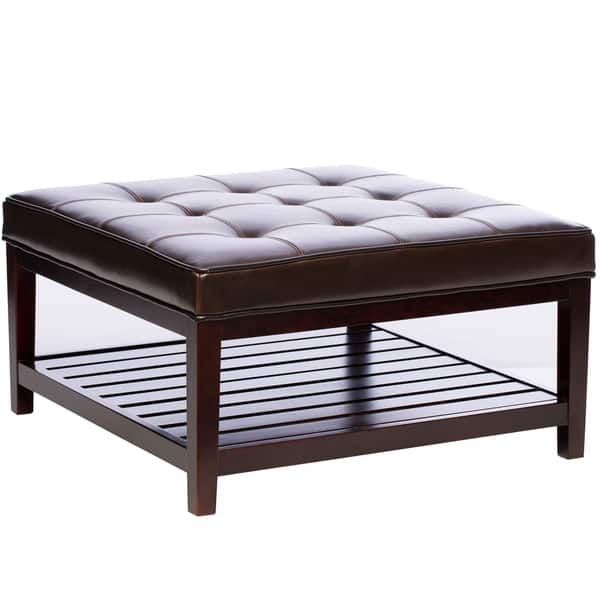 Copper Grove Hudson Dark Brown Leather Ottoman Free Copper Grove Hudson Dark Brown Leather Ottoman Free