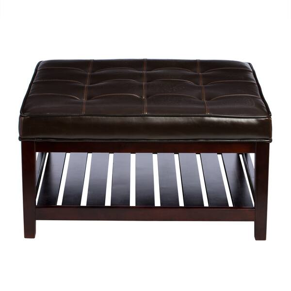 Copper Grove Hudson Dark Brown Leather Ottoman Free Copper Grove Hudson Dark Brown Leather Ottoman Free