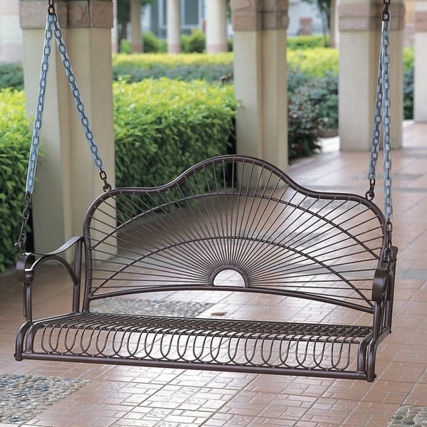 International Caravan Sun Ray Iron Porch Swing