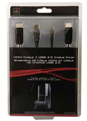 PS3 - HDMI Cable & USB Pack - By Sony Computer Entertainment