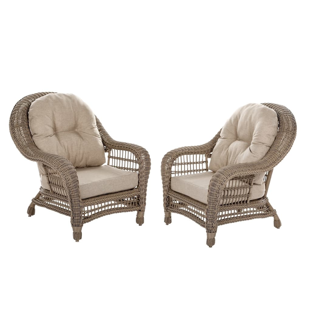 Outdoor Garden Patio 2 PC Cappuccino Furniture Chair Set