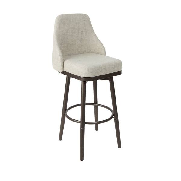Shop Cyrene Upholstered Curved Back Bar Stool With Metal
