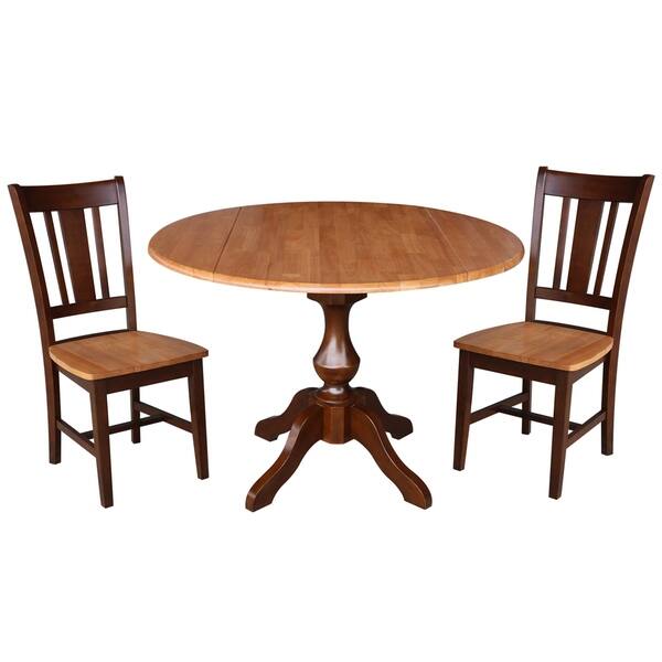 Shop 42 Round Top Pedestal Table With 2 Chairs Free