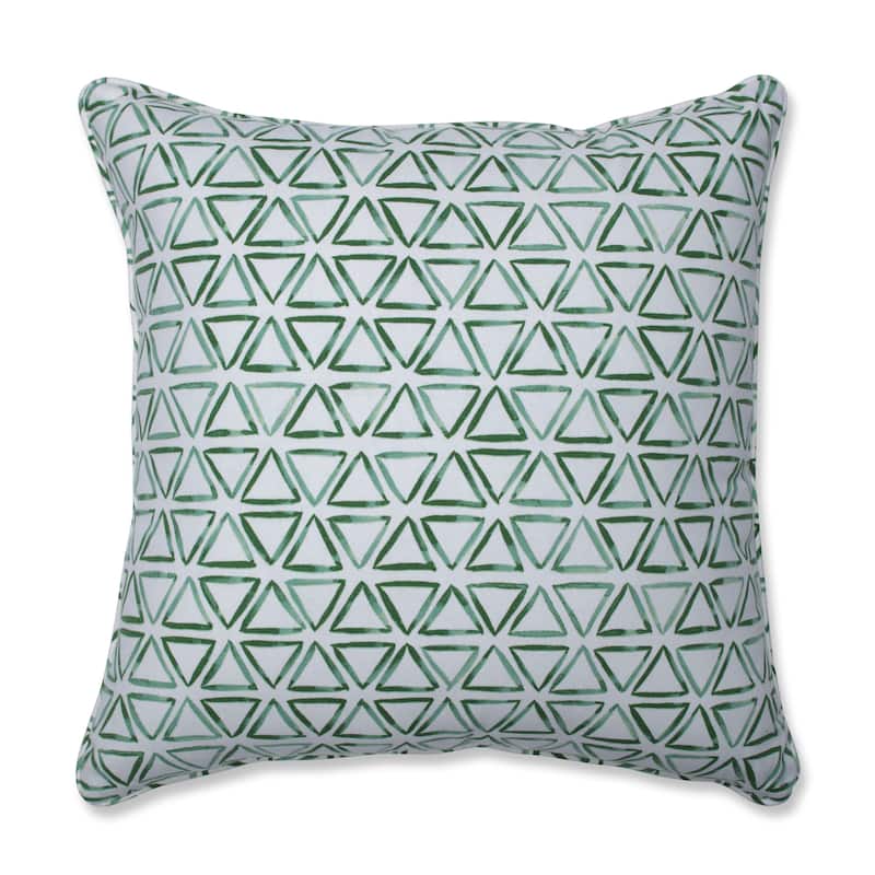 Painted Triangles Verte Throw Pillow