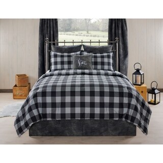 Lodge Gray Plaid comforter set 