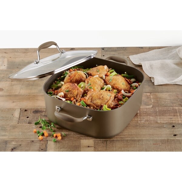 Anolon Advanced Hard-Anodized 7-Quart Covered Square Dutch Oven. Opens flyout.