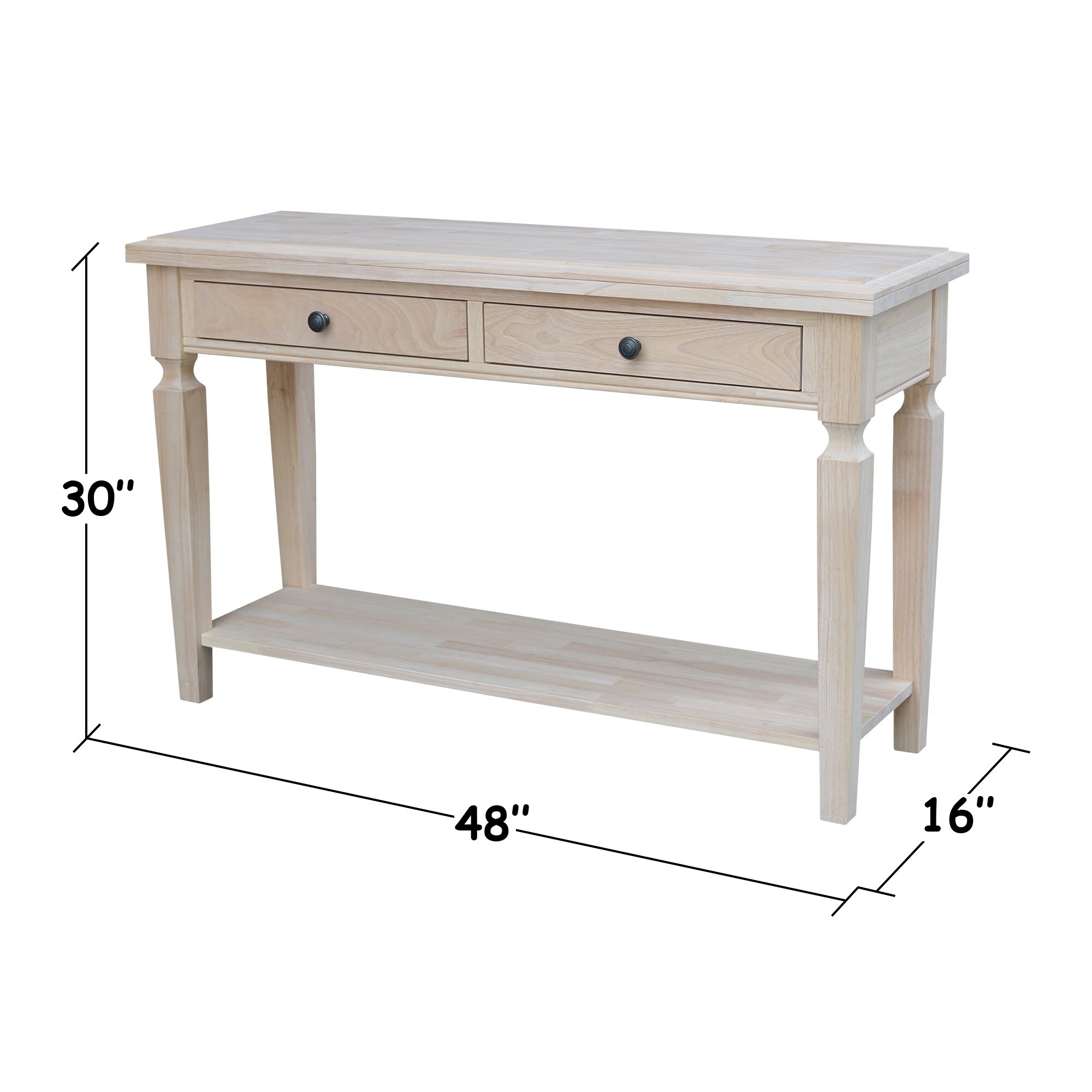 Vista Console Sofa Table Unfinished Vista Console Sofa Table Unfinished