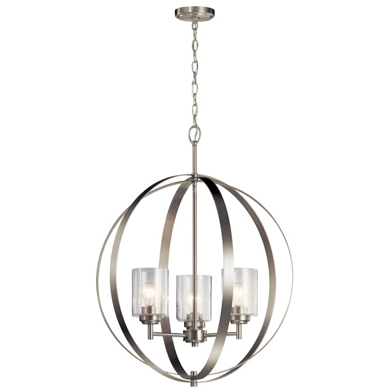 Kichler Lighting Winslow 3-light Globe Chandelier - Brushed Nickel