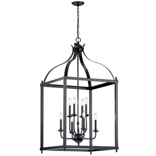 Kichler Larkin Black Foyer Chandelier (8 Lights) - Chandeliers For Bedrooms by Overstock.com