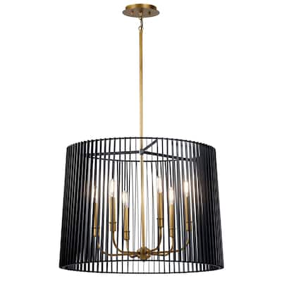 Kichler Linara 6-light Black Chandelier