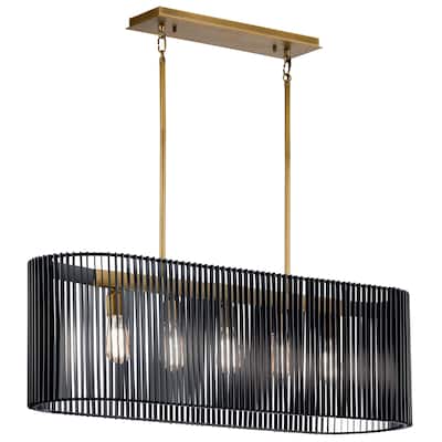 Kichler Linara 5-light Black Linear Chandelier