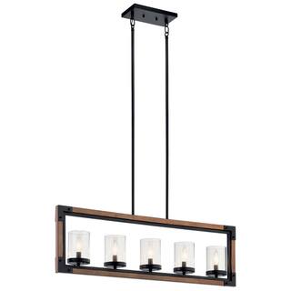 Kichler Marimount 5-light Auburn Stained Finish Linear Chandelier
