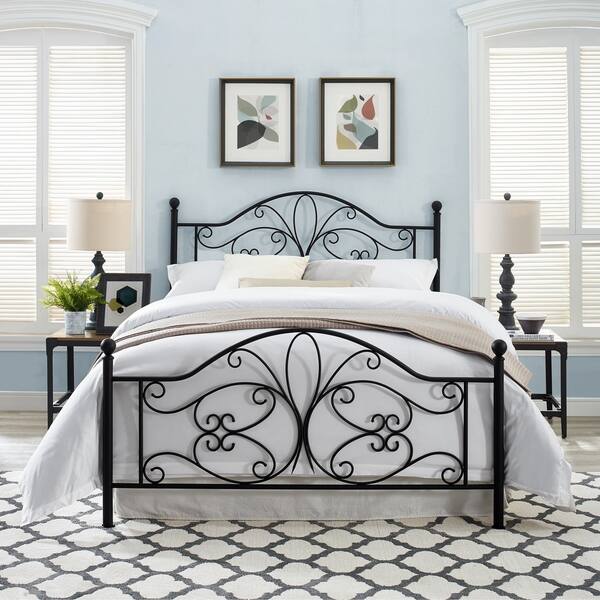Shop Evelyn Queen Metal Headboard And Footboard Overstock 26855227